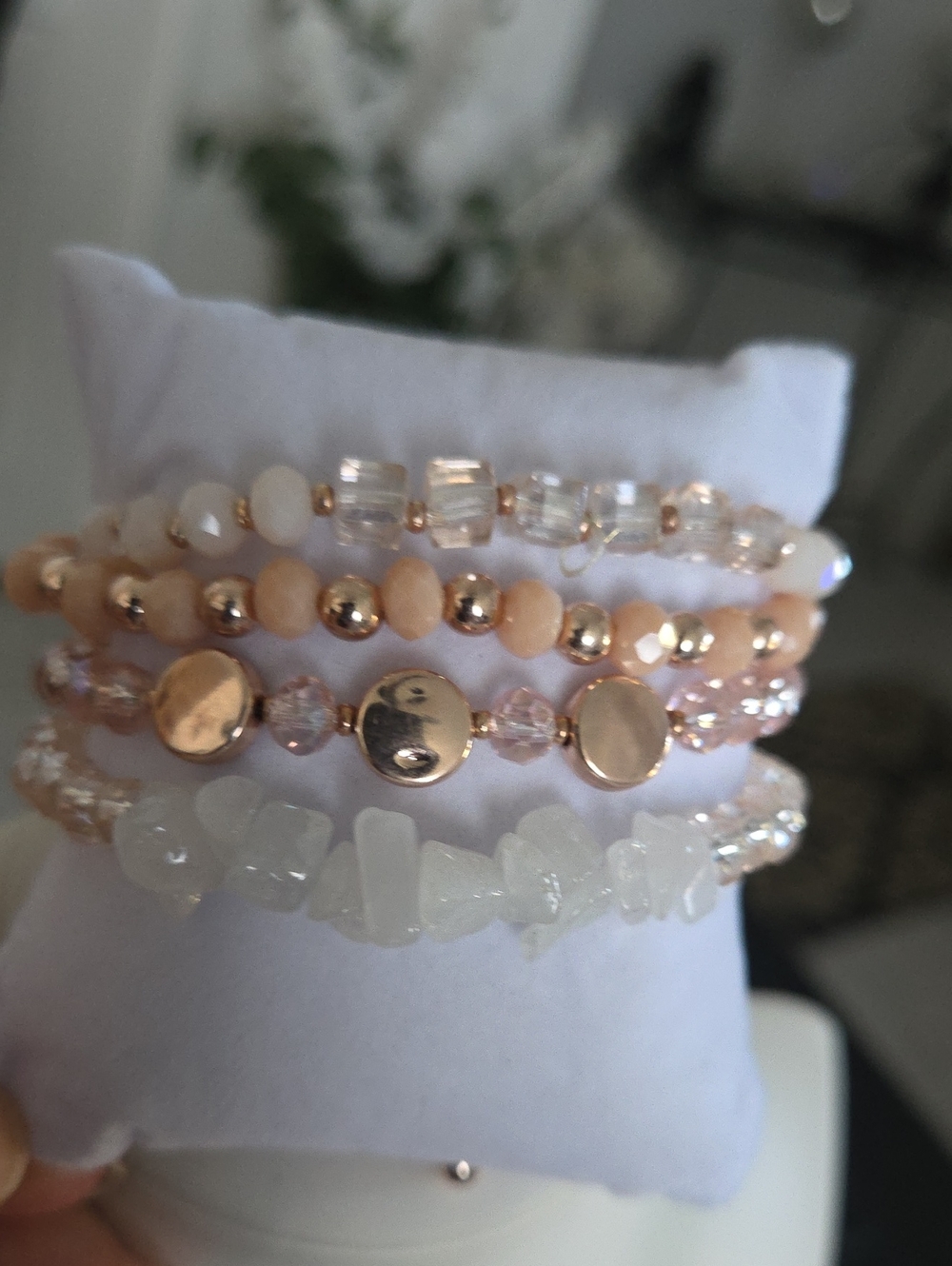 Paparazzi Eose Gold Multi Layer Multi Bead Bracelet NWT